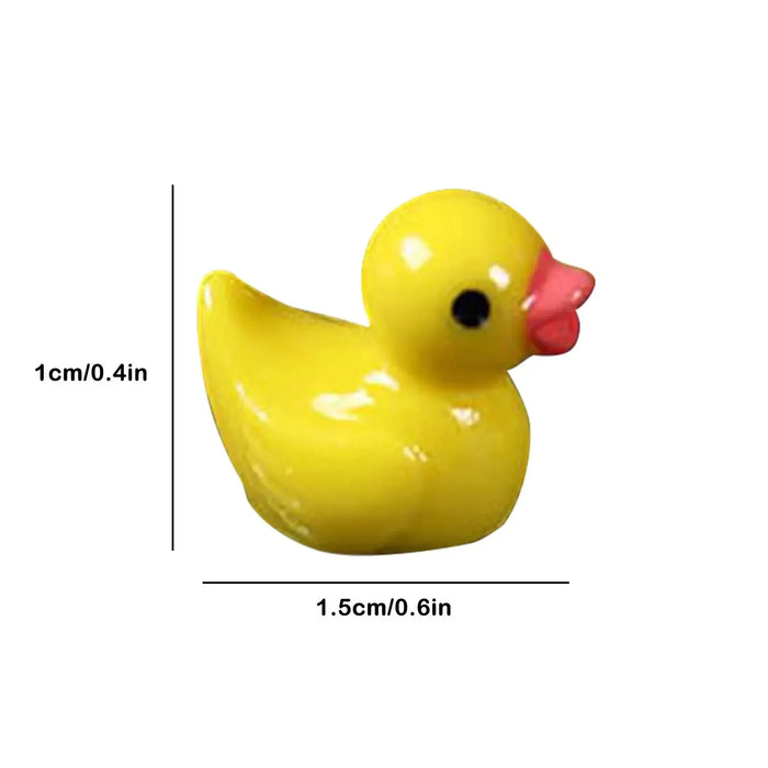 50/100 Pcs Mini Yellow Duck Ornament Miniature Figures,Tiny Duck,Resin,Handicraft,Micro Landscape, Home Decoration,