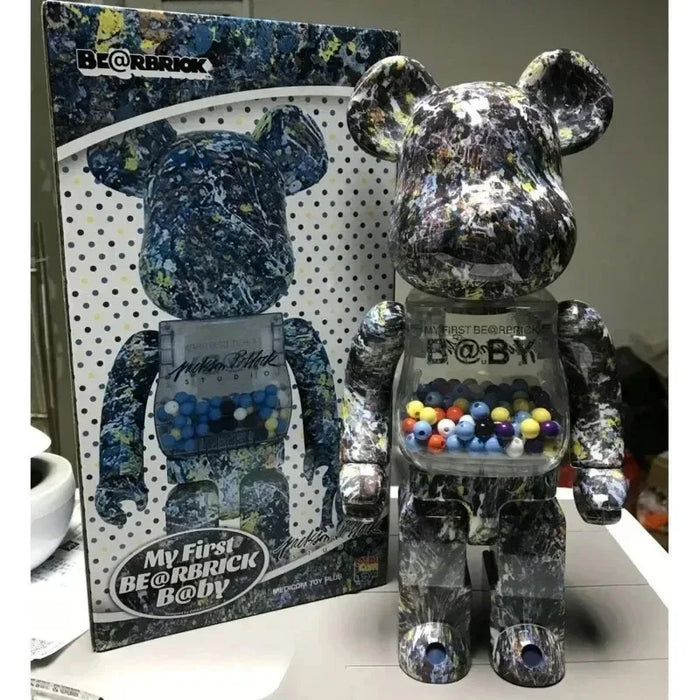 400% Bearbrick Figure Violent Bear Statues Bearbrick Collection Fashion Bear Figure Desktop Luxury Living Room Decorations Gifts