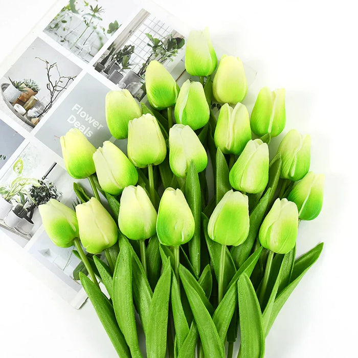 35 cm Tulip Flower Artificial Tulip Bouquet 10/5Pcs PE foam Fake Flower for wedding Ceremony Decor Home Garden Bouquet Decor