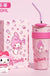 700/1200ml Sanrio Hello Kitty Cinnamoroll Thermos Cup Straw Cup with Handle Cartoon High Capacity Stainless Steel Water Cup Gift