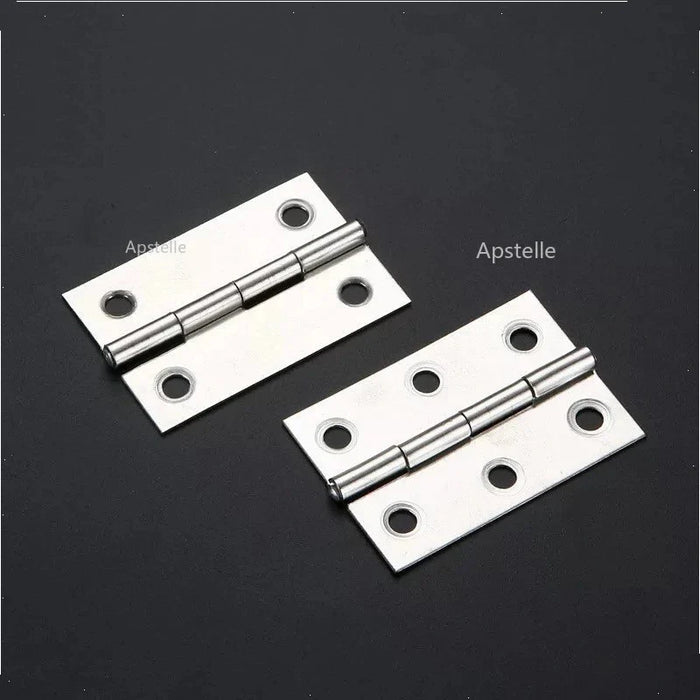 2Pcs Stainless Steel Flat Hinge Cabinet Doors 1 inch 1.5 inch 2inch 2.5 inch 3inch 4inch Windows Hinge Wooden Box Mini Hinge