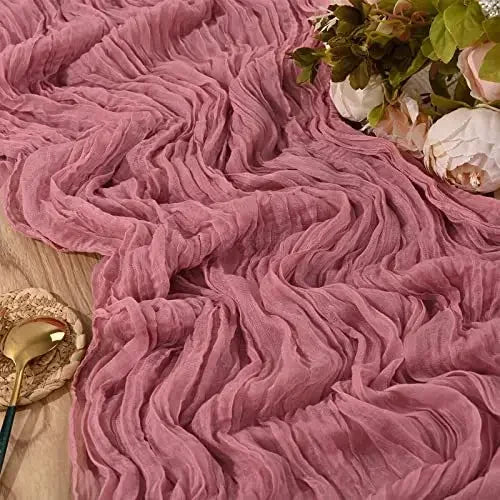 Gauze Table Runner Dinning Decoration 90*300CM Rustic Country Boho Beach Wedding Party Table Decor Christmas Table Runners