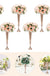 6Pcs Metal Trumpet Vases Desktop Metal Large and Tall Vases Flower Holder Gold Metal Flower Luxury Decoration Vase Centerpiece