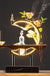 FY Chinese Style Backflow Incense Burner Plug-in LED Light with Iron Frame Incense Sticks Holder Big Size Home Decor Ornaments