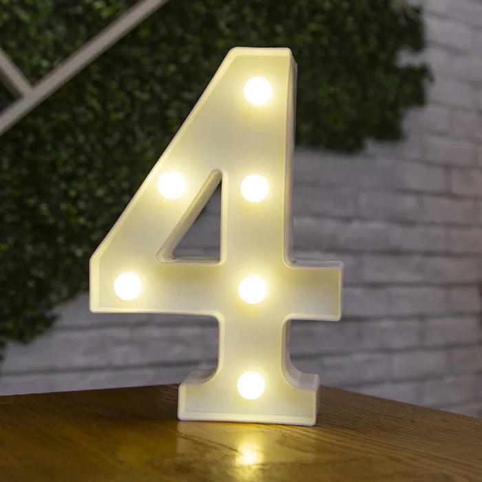 Alphabet Letter LED Lights Luminous Number Lamp Decor Battery Night Light for home Wedding Birthday Christmas party Decoration