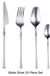 24 Pcs Mirror Matte Stainless Steel Black Gold Silver Cutlery Dinnerware Tableware Knife Spoon Fork Flatware Set Dishwasher Safe