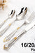 8/12/16/20/24Pcs Gold Plated Cutlery Stainless Steel Tableware Luxury Dinner Set Sliver Knife Fork Spoon Mirror Kitchen Utensils