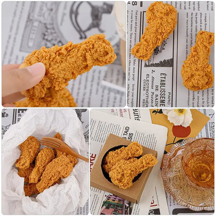 6Pcs Fake Fried Chicken Legs Home Ornaments Simulation Drumstick Decors For Kitchen Home Chicken Drumstick Kitchen Decor