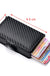 Carbon Fiber Credit Card Holder Mens Double Anti Rfid Bank Cardholder Case Wallet Metal Business Bank Minimalist Wallet Gift