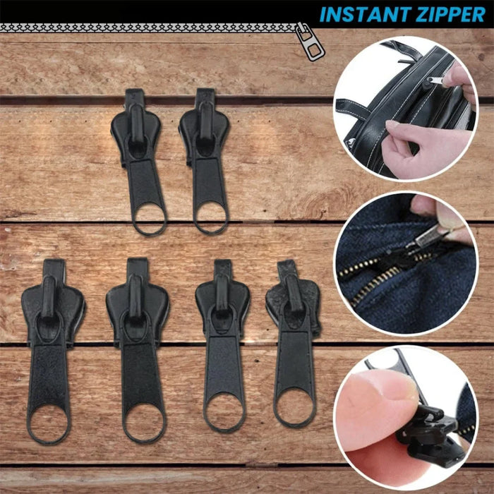 6pcs Instant Zipper Universal Instant Fix Repair Kit Replacement Zip Slider Teeth Multifunctional Clothing Replacement Zipper