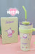 700/1200ml Sanrio Hello Kitty Cinnamoroll Thermos Cup Straw Cup with Handle Cartoon High Capacity Stainless Steel Water Cup Gift