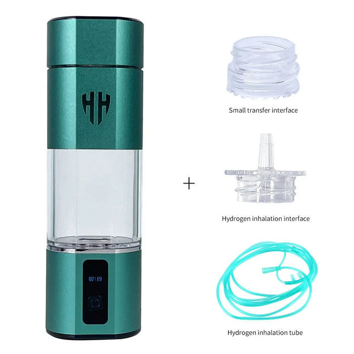 Bluevida Hydrogen Rich Water Generator Bottle DuPont SPE&PEM Dual Chamber Water lonizer - H2 Inhale device + Adapter Max 6000ppb