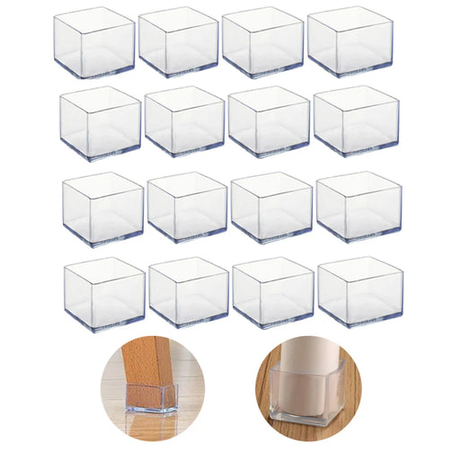 Furniture Leg Foot Protector Transparent Table And Chair Foot Cover Silicone Wear-resistant Cap Noise Reduction Protect Floor