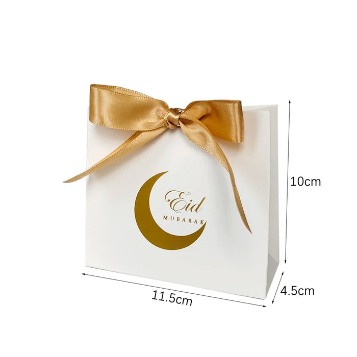 5Pcs Eid Mubarak Gift Box Eid Mubarak Candy Cookie Box Eid Party Gift Packaging Bags Ramadan Favors Eid Mubarak Decoration 2024