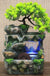 Decorative Table Waterfall Fountain with Pump Rockery Meditation Statue Illuminated Water Fountains Office Decor Crafts