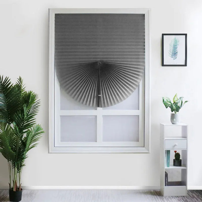 Black White Zebra Pleated Roller Blinds Non-Woven Self-Adhesive Window Shade Blackout Curtain Bedroom Living Room Balcony Decor