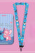 Disney Anime Credential Badge Holder Kawaii Stitch Card Holders Student Campus Lanyard Cards Holder Neck Straps for Kids Gift