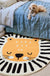 Nordic Carton Round Rug Carpets for Home Living Room Bedroom Kids Room Blanket Plush Floor Mat Decoration Salon Pile Area Rug