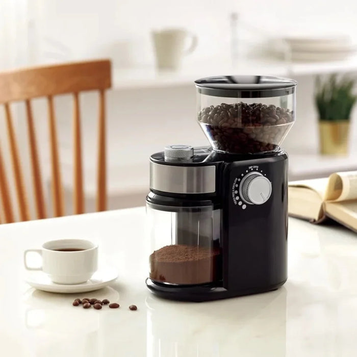 220V Espresso Electric Burr Coffee Grinder Home Kitchen Adjustable Coffee Bean Grinding Machine For Drip And Percolator Coffee