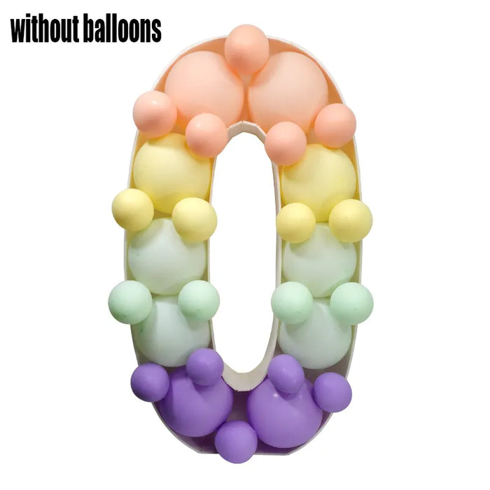 93 Giant Birthday Figure 0-9 Balloon Filling Box 18th Birthday Decor Number 30 40 50 Balloon Frame Anniversary Decoration