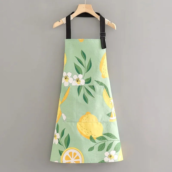 Fashionable Canvas Kitchen Cooking Apron Home Long Sleeve Durable Women's Overwear Work Clothes