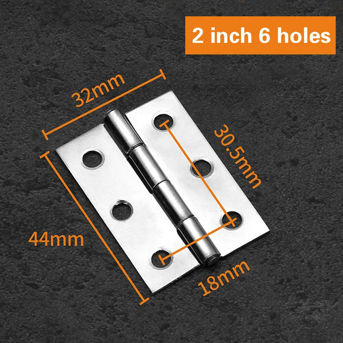 2Pcs Stainless Steel Flat Hinge Cabinet Doors 1 inch 1.5 inch 2inch 2.5 inch 3inch 4inch Windows Hinge Wooden Box Mini Hinge