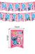 Disney Pink Interstellar Stitch Angel Birthday Party Decoration Flag Pulling Balloon Cake Flag Insertion Spiral Set Supplies