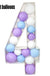 93 Giant Birthday Figure 0-9 Balloon Filling Box 18th Birthday Decor Number 30 40 50 Balloon Frame Anniversary Decoration