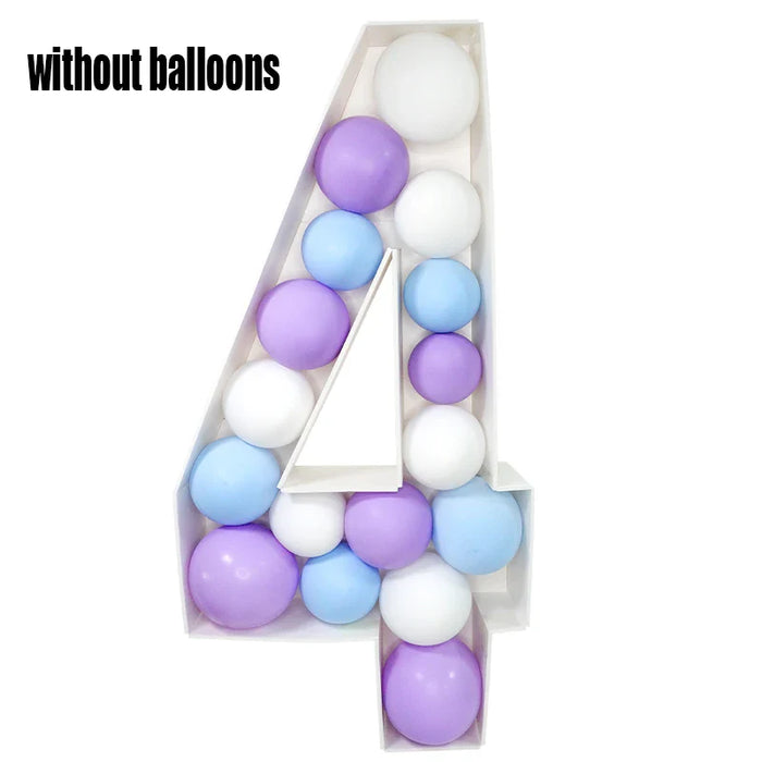 93 Giant Birthday Figure 0-9 Balloon Filling Box 18th Birthday Decor Number 30 40 50 Balloon Frame Anniversary Decoration