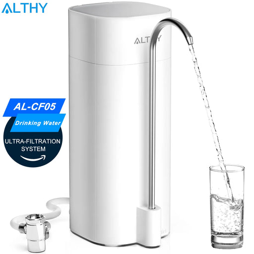 ALTHY Countertop Faucet Drinking Water Filter Purifier Ultrafiltration System, Reduces 99% , Chlorine, Heavy Metals,Odor