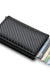 Carbon Fiber Credit Card Holder Wallets Men Brand Rfid Black Magic Trifold Leather Slim Mini Wallet Small Money Bag Male Purses