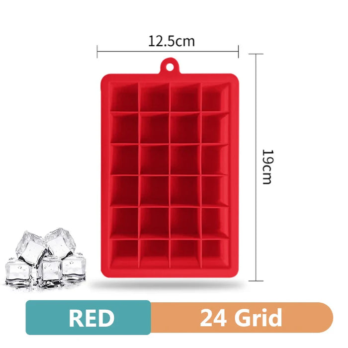 4/6/8/15 Grid Big Ice Tray Mold Giant Jumbo Large Food Grade Silicone Ice Cube Square Tray Mold DIY Ice Maker Ice Cube Tray