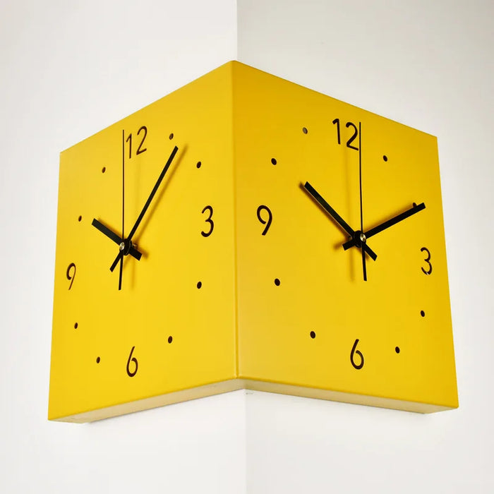 Double Corner Wall Clock Home Decoration Living Room Creative Simple Modern Wall Clock Fashion Sun Corner Wall Clock