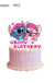 Disney Pink Interstellar Stitch Angel Birthday Party Decoration Flag Pulling Balloon Cake Flag Insertion Spiral Set Supplies