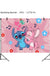 Disney Pink Interstellar Stitch Angel Birthday Party Decoration Flag Pulling Balloon Cake Flag Insertion Spiral Set Supplies