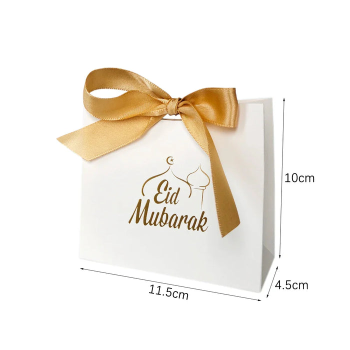 5Pcs Eid Mubarak Gift Box Eid Mubarak Candy Cookie Box Eid Party Gift Packaging Bags Ramadan Favors Eid Mubarak Decoration 2024