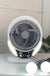 Electric Fan Solar Energy AC/DC 8in Rechargeable Table fan Outdoor with LED USB Ports Home Office Cooling Air Fan Household Desk