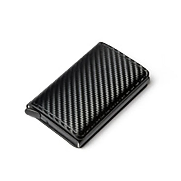 Custom Card Holder Anti-theft Carbon Fiber Wallet Men Credit Card Holder Zipper Coins Pocket Wallet RFID Card Case & Money Clips