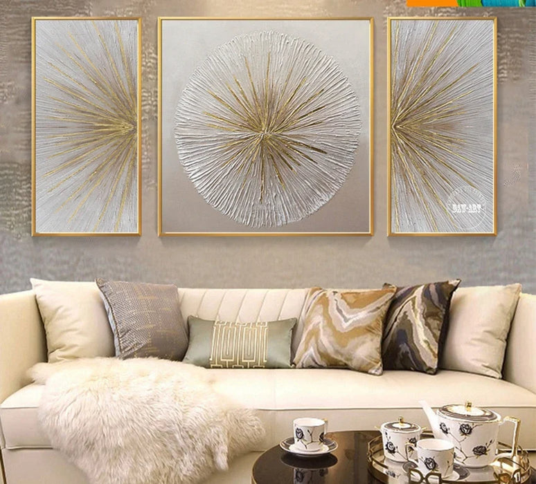 2023 New Arrival Modern Abstract Golden Mountain Landscape Oil Paintings On Canvas China Artwork Wall Decor For Room Unframed