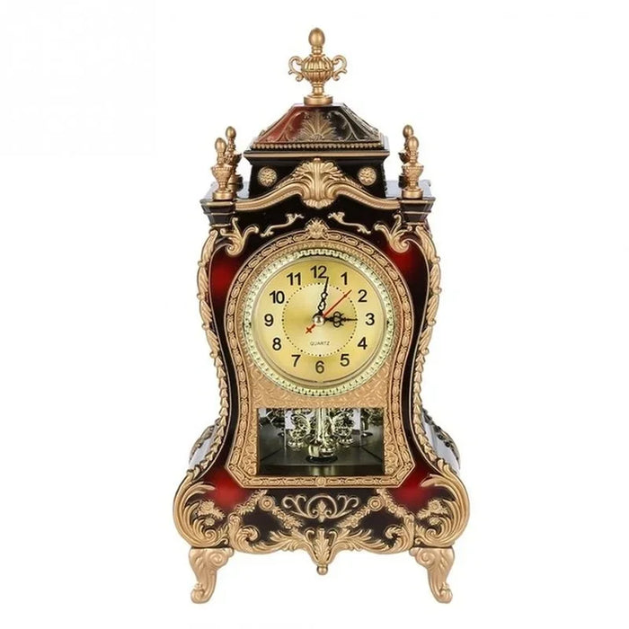 Desk Alarm Clock Vintage Clock Classical Royalty Sitting Room Desk Imperial Furnishing Creative Sit Pendulum Clock