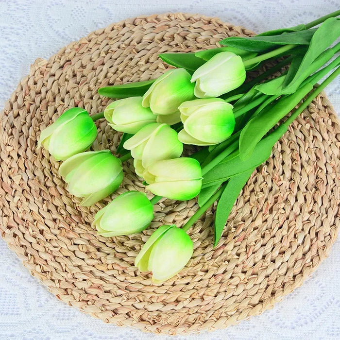 5/10PCS Artificial Tulip Flower Bouquet Real Touch PE Foam Fake Flower for Wedding Decoration Flowers for Home Garden Decoraive