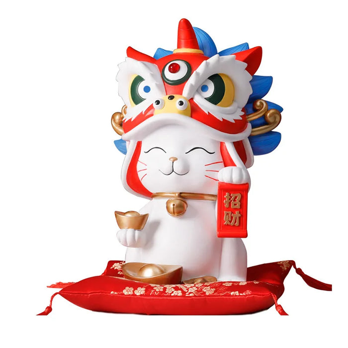 Forbidden City Lion Dance Lucky Cat Resin Home Decor, Store Opening Gifts, Practical and Wealth, Cultural and Creative Gi