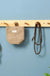 Coat Rack Wood Hallway Hat Hook Hanger Bedroom Door Wall-Mounting Hook Corner Room Kitchen Toilet Wall Brack Storage Hook