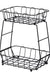 Fruit Storage Basket Dual Tier Small Item Storage Rack Bread Basket Vegatable Storage Stand for Dining Table Countertop Kitchen