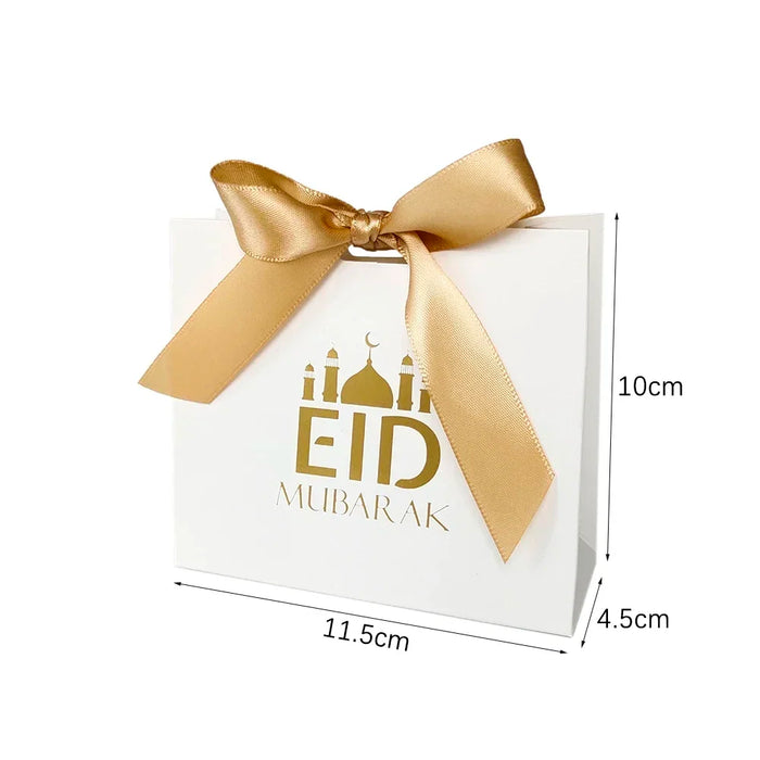 5Pcs Eid Mubarak Gift Box Eid Mubarak Candy Cookie Box Eid Party Gift Packaging Bags Ramadan Favors Eid Mubarak Decoration 2024