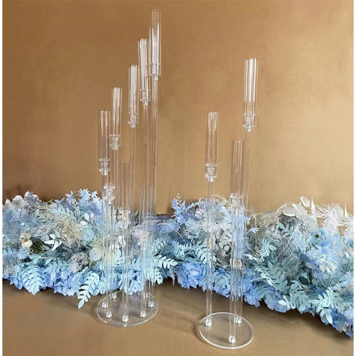 2pcs 5pcs 10pcs Wedding Decoration Centerpiece Candelabra Clear Candle Holder Acrylic Candlesticks for Weddings Event Party