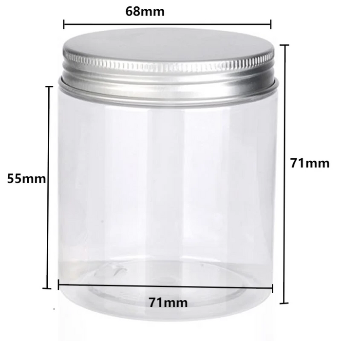 20pcs 200ml Empty Plastic Jars PET Clear Jar Cosmetic Face Cream Container Nut Candy Grain Storage Jar Home Kitchen Supplies