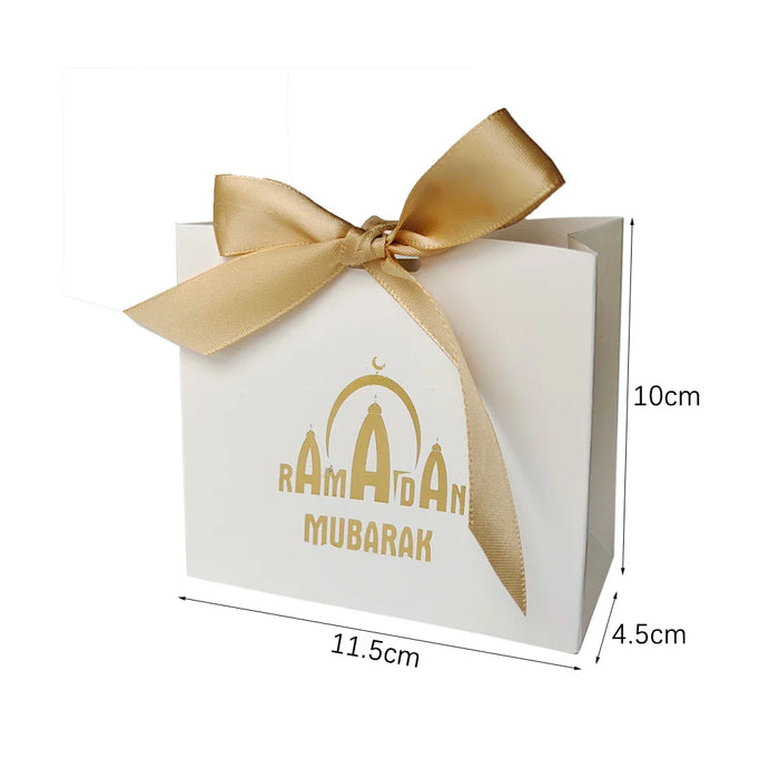 5Pcs Eid Mubarak Gift Box Eid Mubarak Candy Cookie Box Eid Party Gift Packaging Bags Ramadan Favors Eid Mubarak Decoration 2024