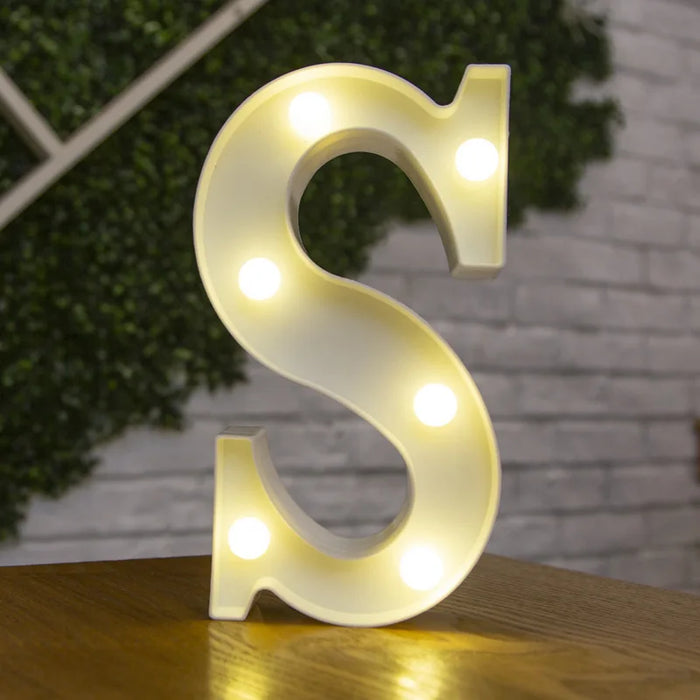 Alphabet Letter LED Lights Luminous Number Lamp Decor Battery Night Light for home Wedding Birthday Christmas party Decoration