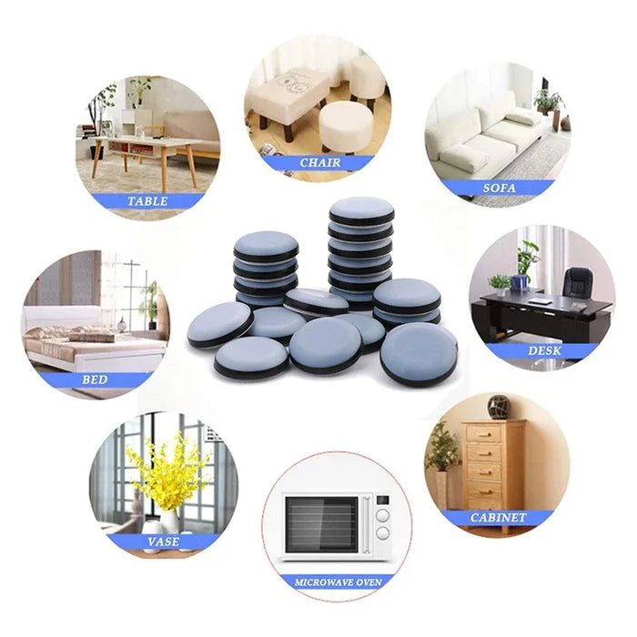 4/8Pcs Furniture Sliders Pads Sliding Block Table Chair Leg Mat Floor Protector For Hardwood Rug PTFE